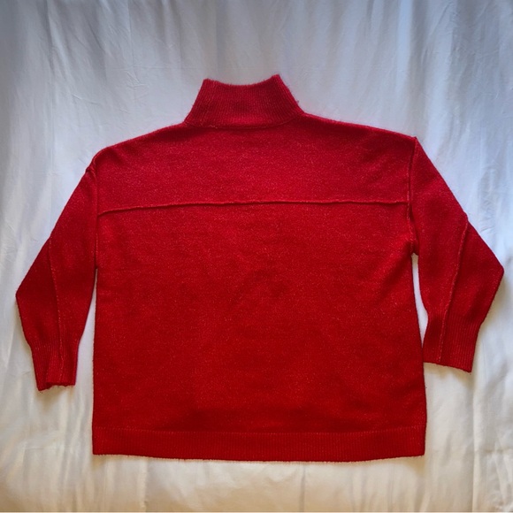 Cabana by Crown & Ivy Vibrant Red Turtle Neck Sweater Size XL - Picture 2 of 4